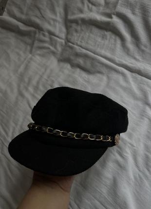 Чорна кепка, жіноча чорні кеппі, берет, чорна кепка