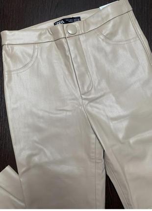 Шкіряні штани zara