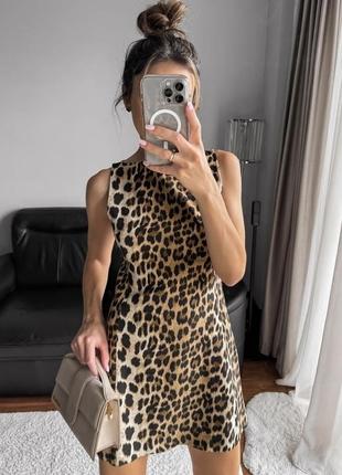 Сукня-міні в леопардовий принт zara 3201/1408 фото
