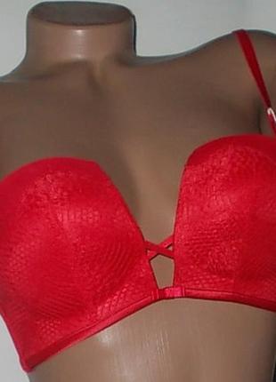 Бюстгальтер weiyesi 80в 85в маленький пуш-ап без косточек красный лифчик анжелика 722219
