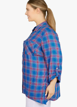 Сорочка в клітинку  віскоза 60-62р