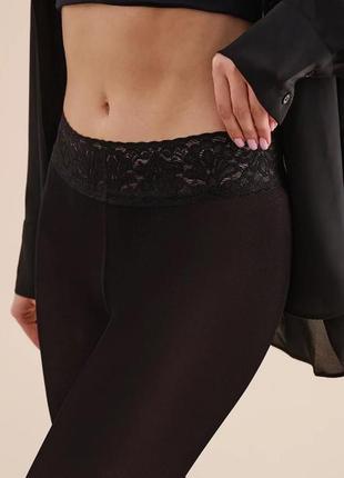 Hipsters exclusive microfibre 3d 40 den gabriella чорні колготки занижені