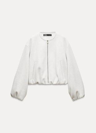 Кашемірова куртка-бомбер zara