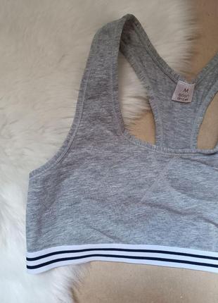 Топ спортивный ellen amber, серый базовый, бра для спорта, р м
