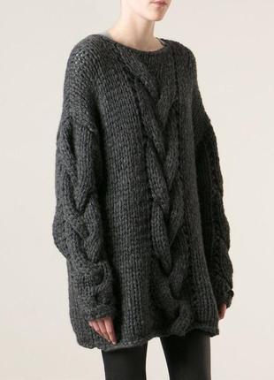 Светр туніка кофта zara h&m рвана альпака шерсть