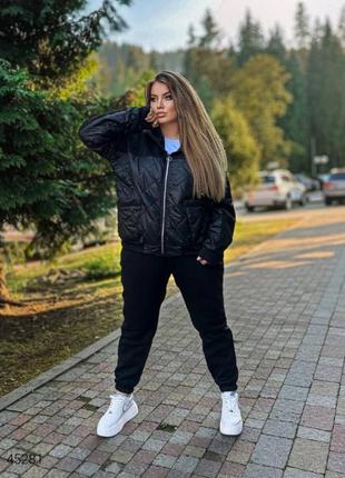 Спортивный костюм женский утепленный, большие размеры