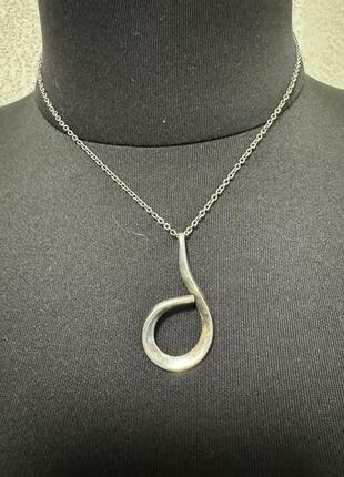 Серебряный кулон с цепочкой, колье, 925 проба, серебро
