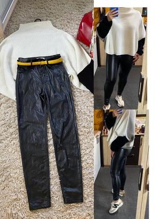 Стильные кожаные брюки/лосины,pull & bear,p.6-10