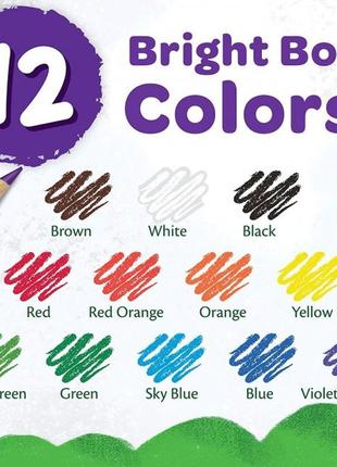 Дерев'яні кольорові олівці набір 12шт. бренд crayola usa ,гарні кольори