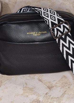 Женская кожаная сумочка cross body. сумочка через плечо.