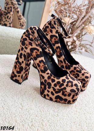Туфлі високі підбори трендові леопардові
