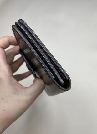 Мужской кожный кошелек коричневый ручной работы мужественный кожаный кашель коричневый