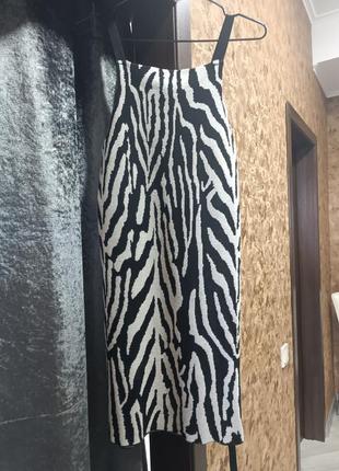 Короткое платье принт зебра s1 фото