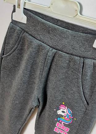 Теплі штани (начос) на дівчинку 4-5 і 5-6 років6 фото
