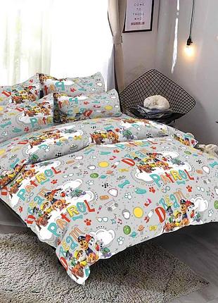 Комплект дитячої постільної білизни "щенячий патруль" 110х150