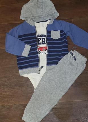 Комплект carter's тройка двухнитка петля, пайта+боди+джоггеры