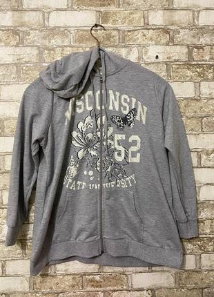 Женская кофта с кружевным капюшоном yessica (70% хлопок)