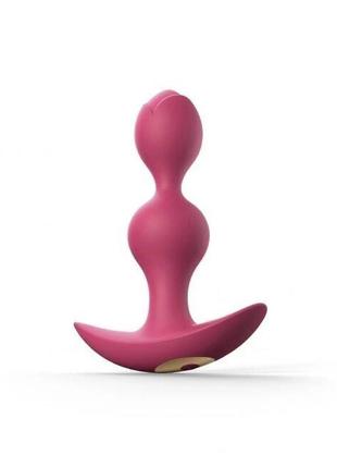 Гибкий анальный стимулятор с вибрацией love to love twinny bud plum