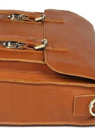 Шкіряний портфель рудий світло-коричневий вінтажний 7149376 фото