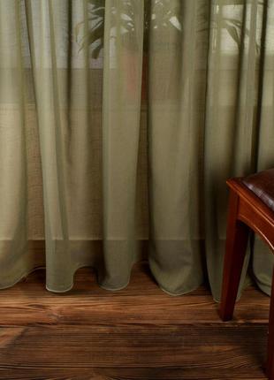 Лен гардинный  тюль венге с утяжелителем для спальни, зала, кухни, гостинной, детской