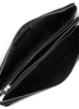 Клатч на плече шкіра ручна робота україна чорний 7116584 фото