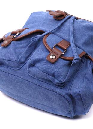Рюкзак синій великий стильний тканинний текстиль 7221545 фото