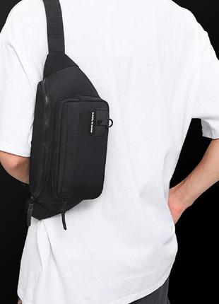 Мужская сумка бананка через плечо на грудь на пояс текстильная 720516a3 фото