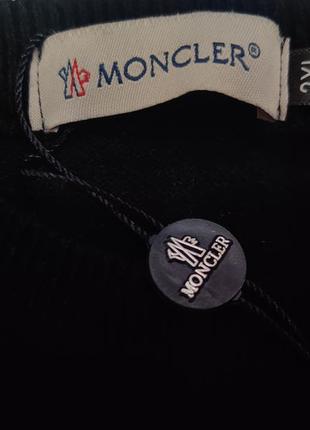 Якісний чоловічий чорний світер moncler монклер