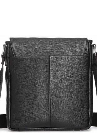 Сумка кожаная мужская на плечо через плечо сумка месенджер черная 78877a3 фото