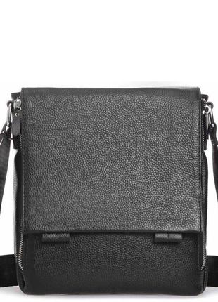 Сумка кожаная мужская на плечо через плечо сумка месенджер черная 78877a5 фото