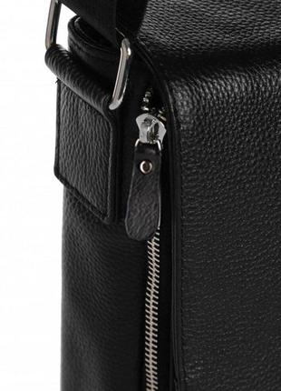 Сумка кожаная мужская на плечо через плечо сумка месенджер черная 78877a4 фото