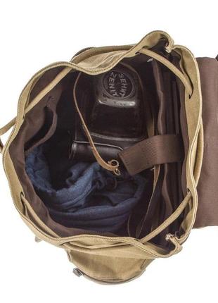 Рюкзак спортивний дорожній світлий бежевий текстиль 7200735 фото