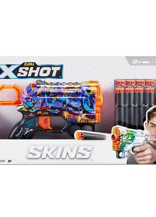 X-shot швидкострільний бластер skins griefer graffiti (12 патронів)