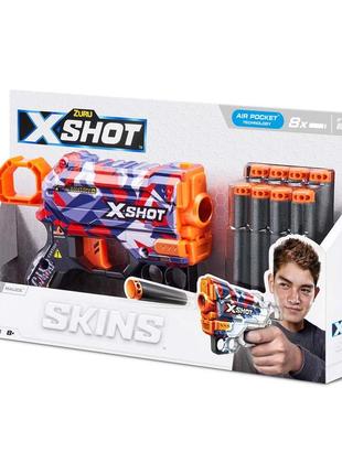 X-shot швидкострільний бластер skins menace malice (8 патронів)