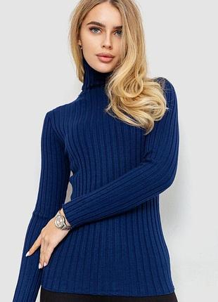 Гольф жіночий однотонний, колір синій, 204r043