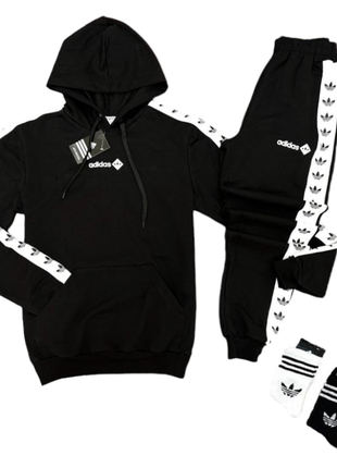 Чоловічий спортивний костюм adidas чорний
