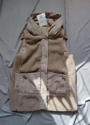 Жилетка тедди теплая