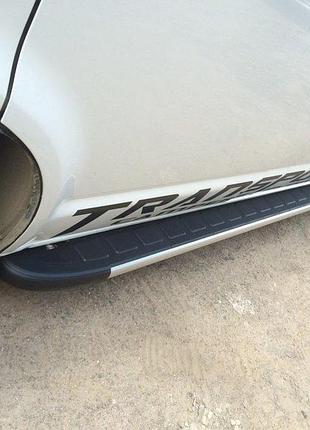 Бокові пороги duru (2 шт., алюміній) довга база для volkswagen t5 multivan 2003-2010 рр