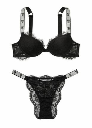 Шикарный комплект белья пушап victoria's secret виктория сикрет оригинал