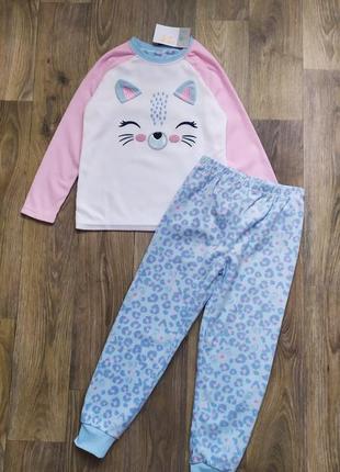 Флисовая пижама для девочки от primark пижама котик пижамка