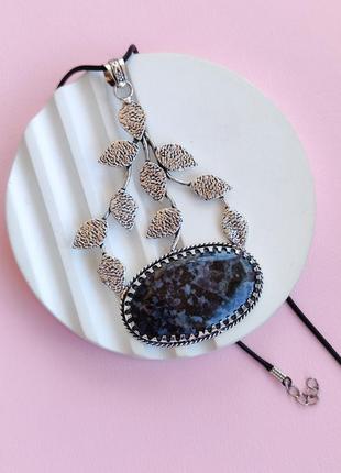 Підвісок яшма габбро овал. підвіс з яшми. кулон з яшми в сріблі. індія.