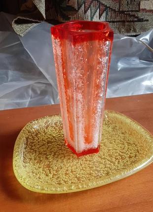 Ваза с подносом, оргстекло, срср.