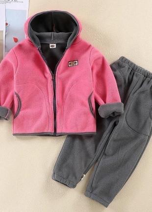 Теплый флисовый костюм для девушек