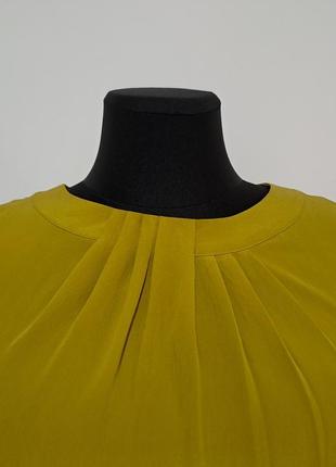 100% шёлк английский люкс бренд натуральная шелковая блузка роскошного фисташкового цвета4 фото