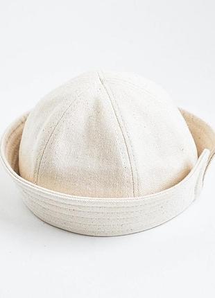 Тренд! жіночий берет морячка sailor hat, папайка, панама матроса, колір натуральний