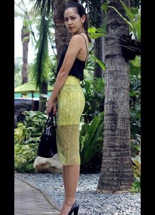 Новая кружевная юбка миди zara юбка "кружевная карандаш кружево слип2 фото