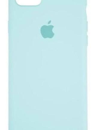 Силиконовый чехол с микрофиброй внутри iphone 7 plus / 8 plus silicon case #43 ice blue