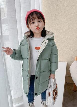 Пальто демісезонне зелене 3