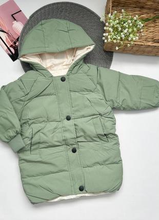 Пальто демісезонне зелене 5