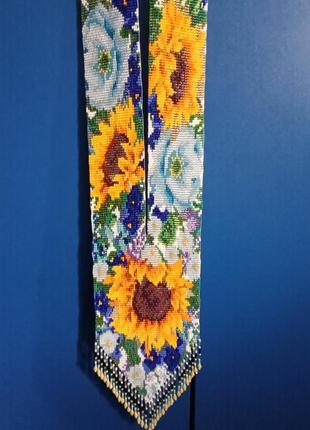 Шикарный гердан из чешского бисера